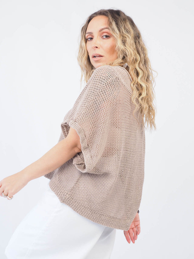 Perforated Knit Sweater