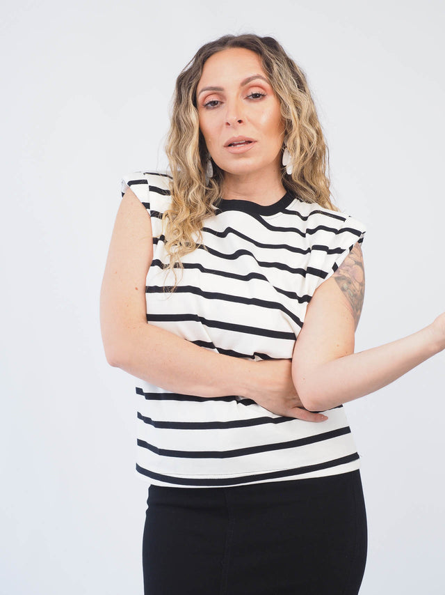 Shoulder Stripes T-Shirt