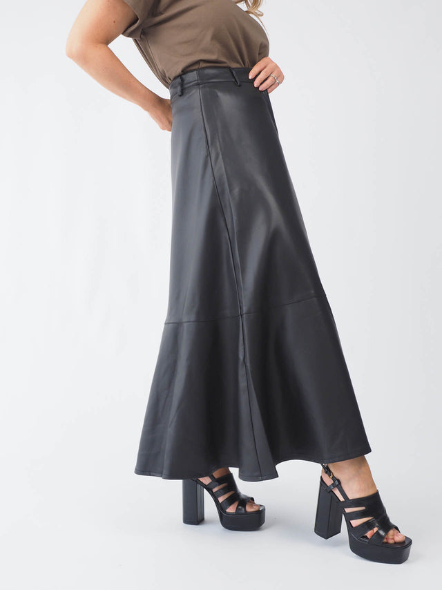 Eco-leather skirt