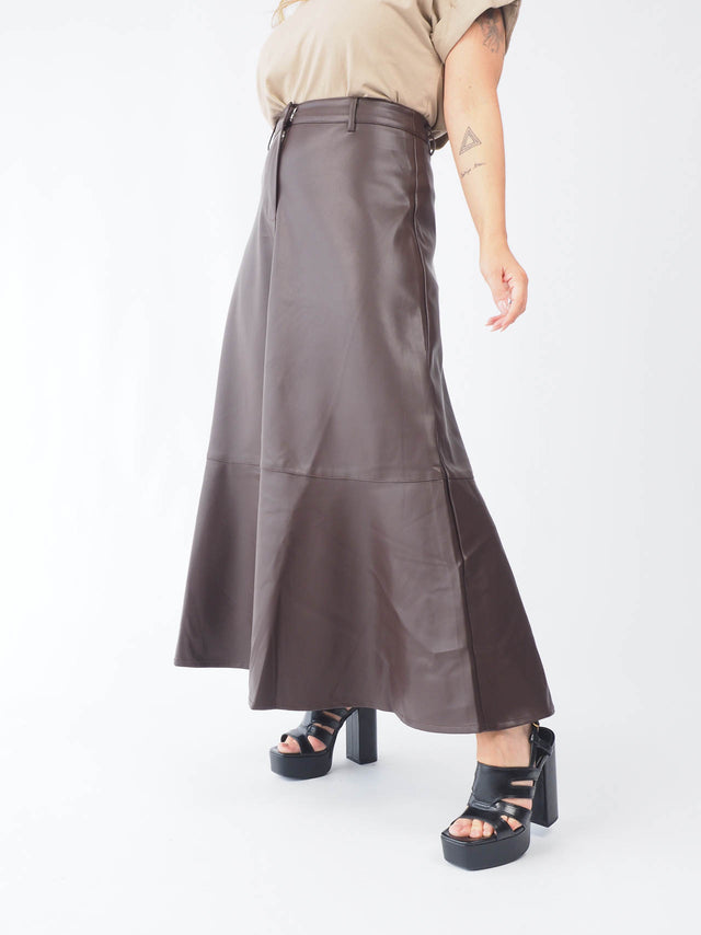 Eco-leather skirt