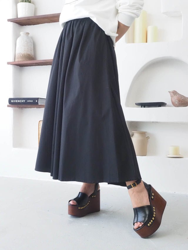 Plain Midi Skirt