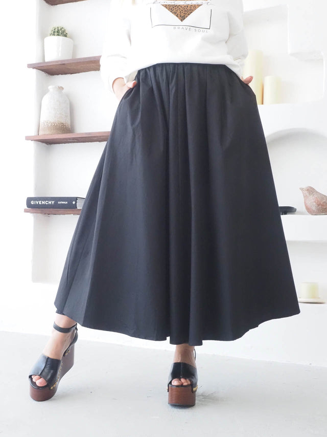 Plain Midi Skirt
