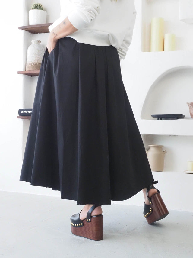 Plain Midi Skirt