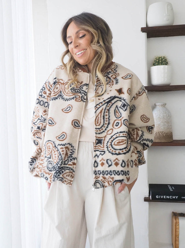 Blusão Bomber Estampado