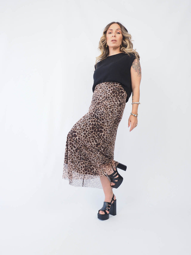 Saia Tule Animal Print