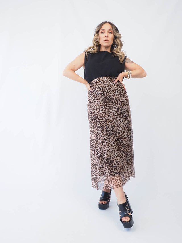 Saia Tule Animal Print