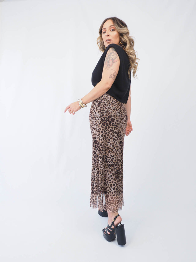 Saia Tule Animal Print