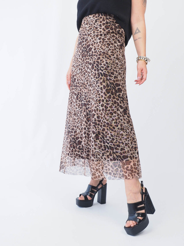 Animal Print Tulle Skirt