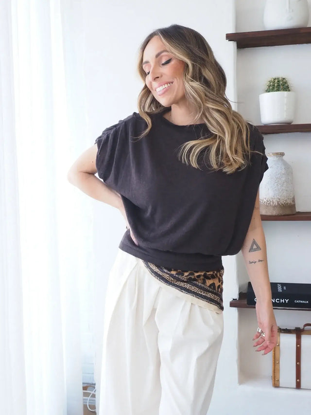 Camisola Malha Manga Cava