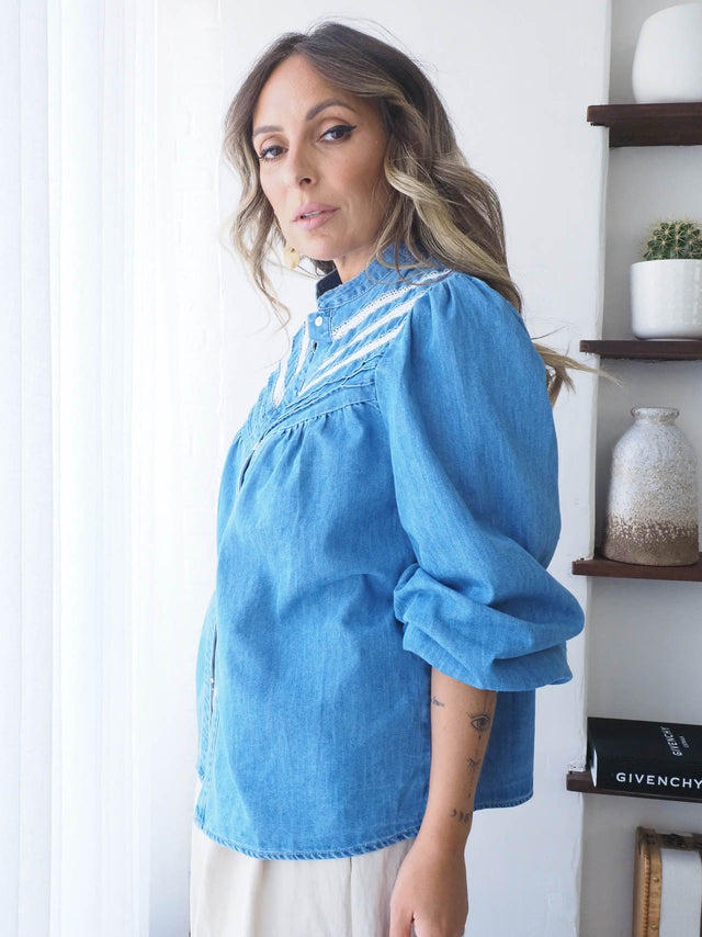 Camisa De Ganga Com Bordado