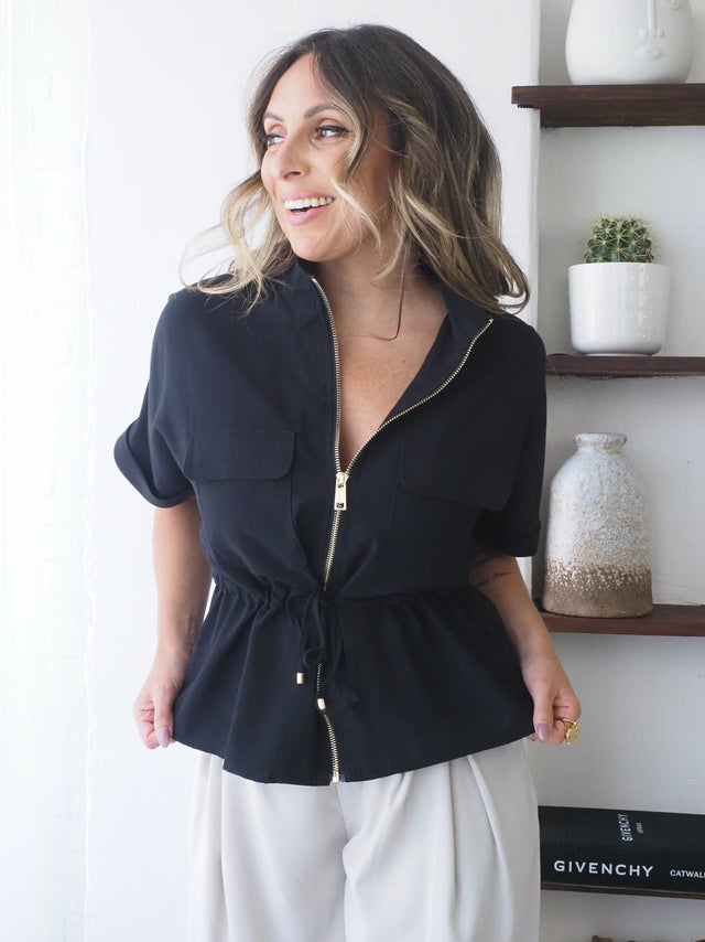 Camisa Safari Com Cordão