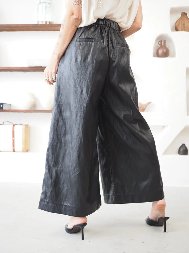Pantalon Culotte Similicuir