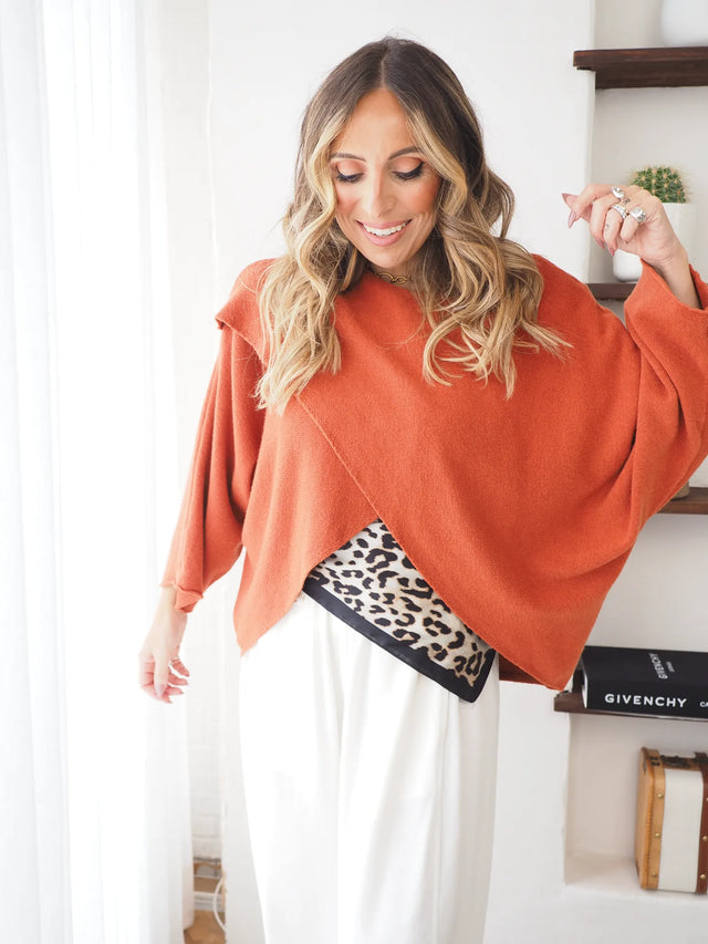 Pull en maille torsadée
