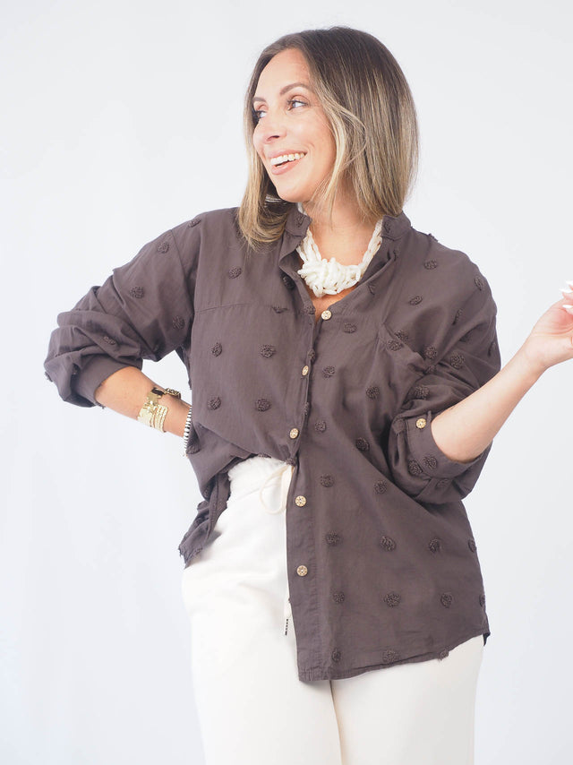 Rustic Blouse With Buttons