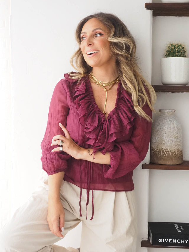 Blusa Folhos