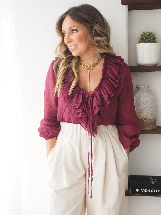 Blusa Folhos