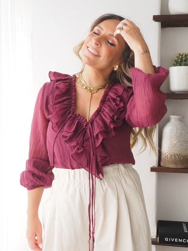 Blusa Folhos