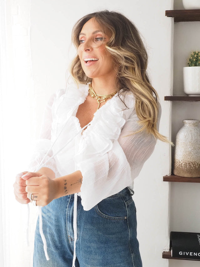 Blusa Folhos