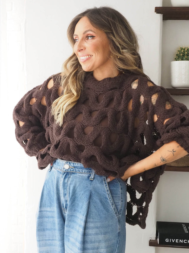 Camisola Malha Grossa Perfurada