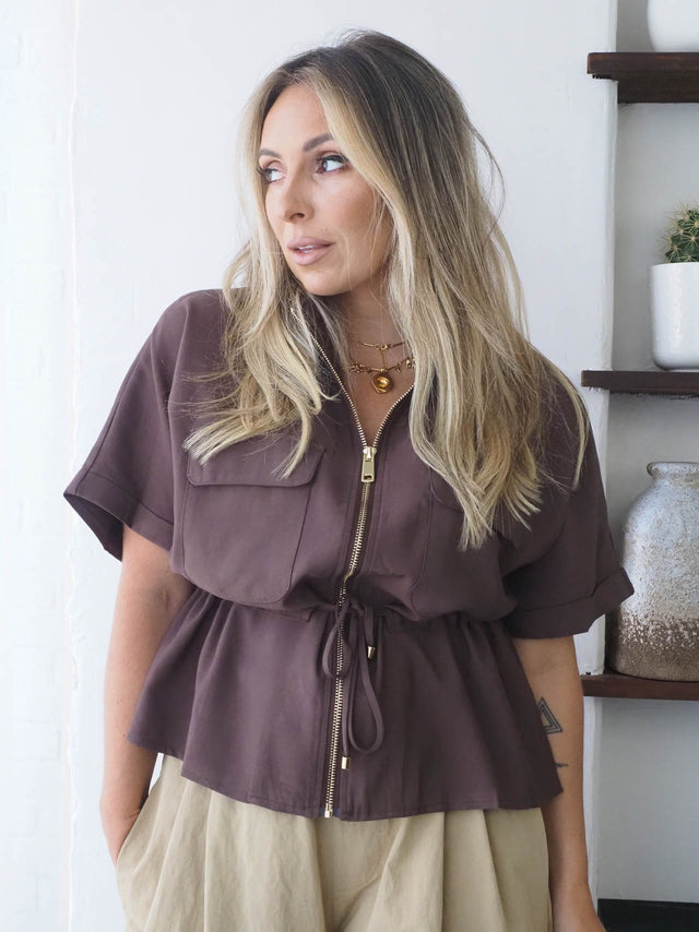 Safari Shirt with Drawstring