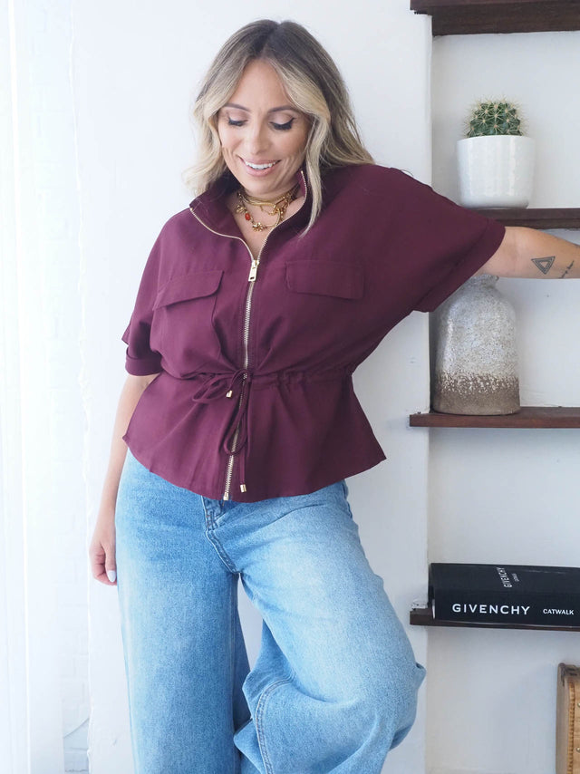 Safari Shirt with Drawstring