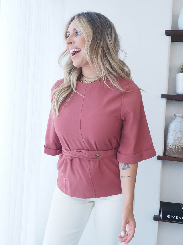 Blusa Lisa Com Cinto