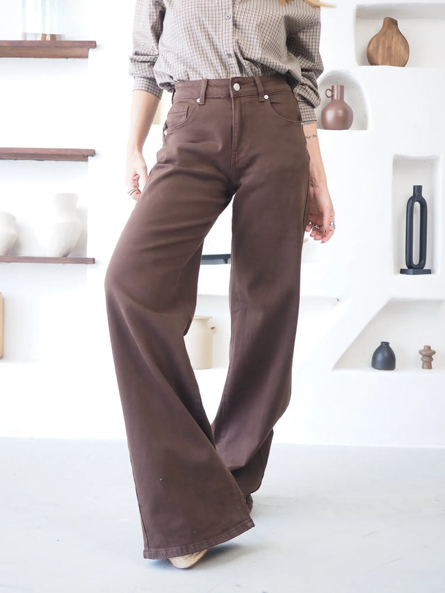 Jeans Wide Leg Cintura Subida