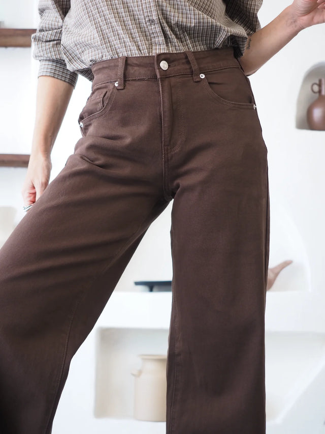 Jeans Wide Leg Cintura Subida