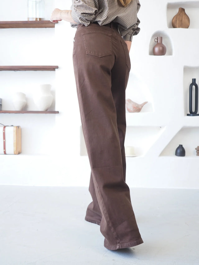Jeans Wide Leg Cintura Subida