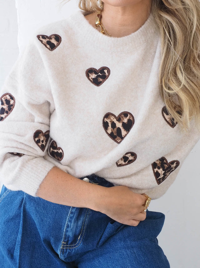Camisola Malha Com Corações