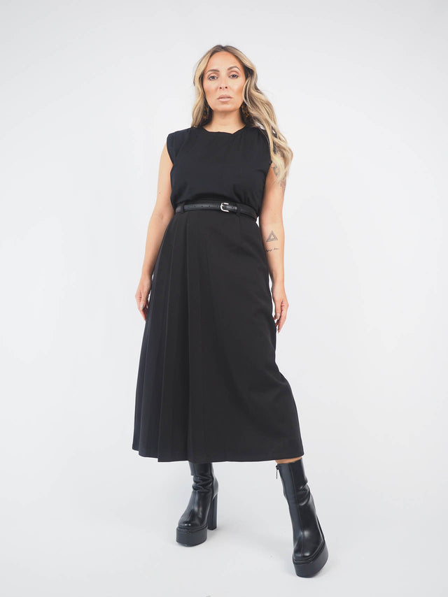 Pleated Midi Skirt