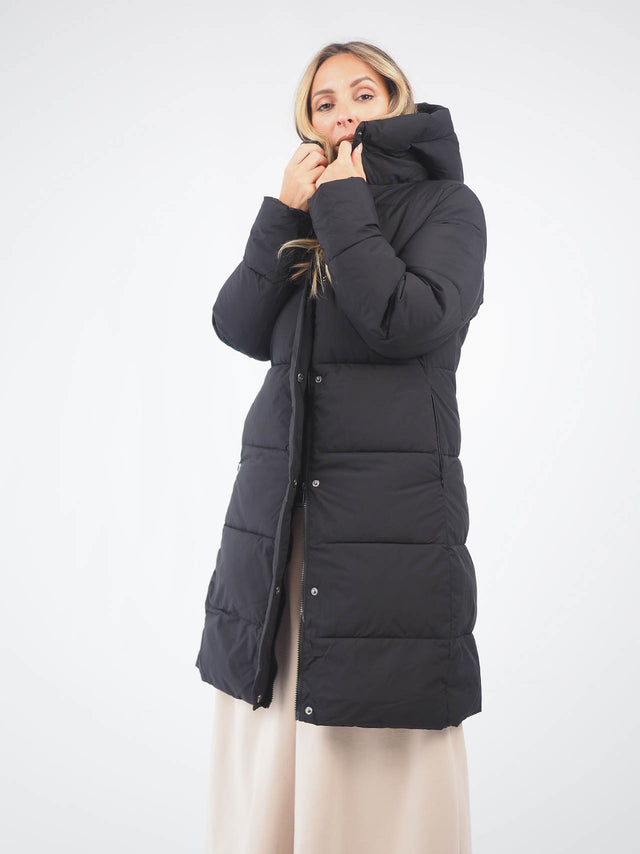 Long Quilted Kispo With Hood