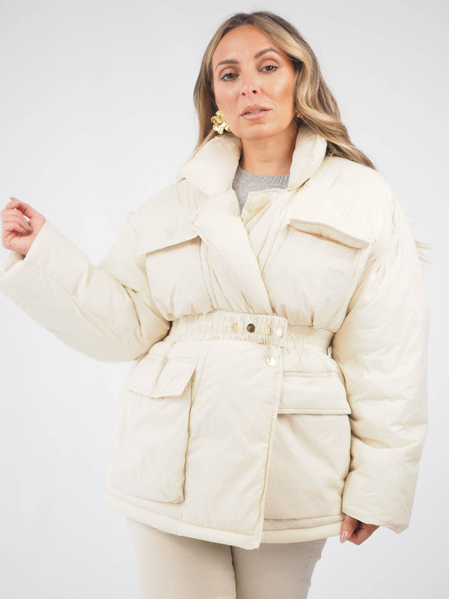 Padded Jacket With Belt