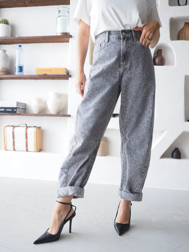 Barrel Jeans Animal Print