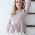 Pull tricoté à volants