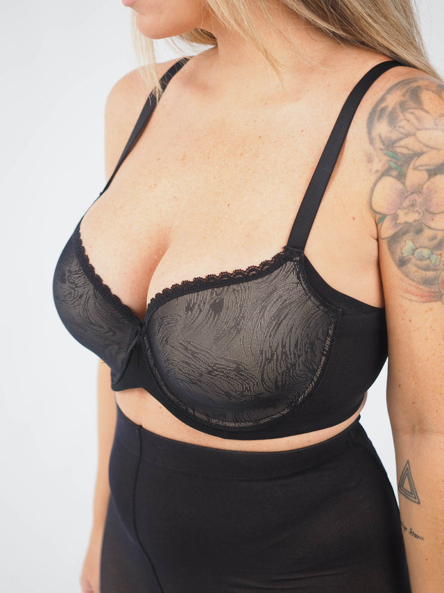 Lace Support Bra Cup D