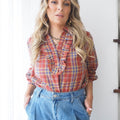 Blusa Xadrez Com Folho