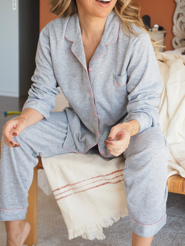 Pijama Básico Cardado Botões