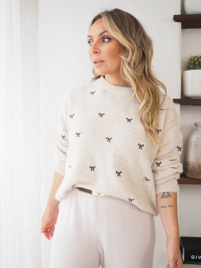 Camisola de Malha Com Laços