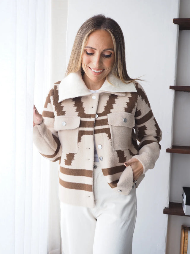 Casaco de Malha Estampado