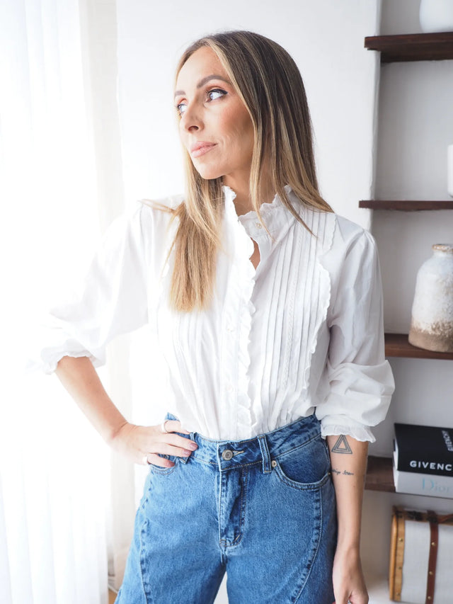 Camisa Algodão Com Folho
