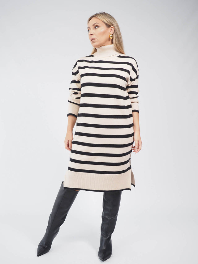 STRIPES KNITTED DRESS