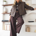Corduroy trousers with belt