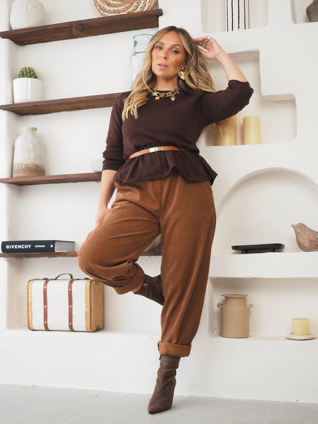 PaperBag High-Waisted Pants