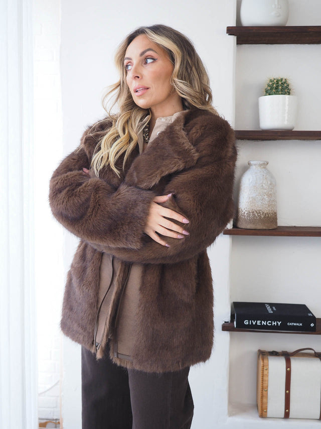 Casaco Pêlo Cruzado Com CInto