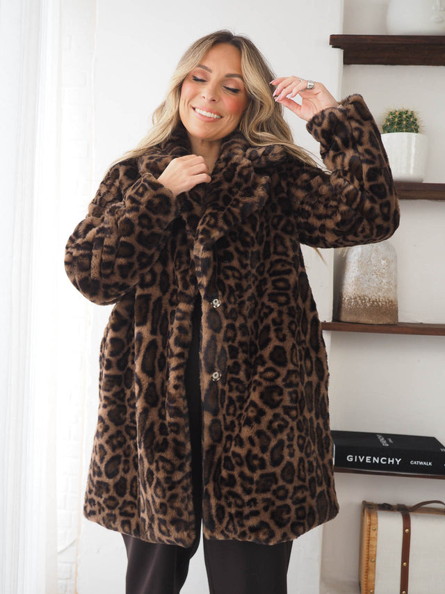 Casaco de Pêlo Animal Print