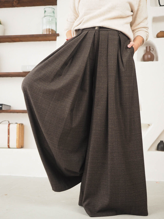 Calças Pantalona Xadrez