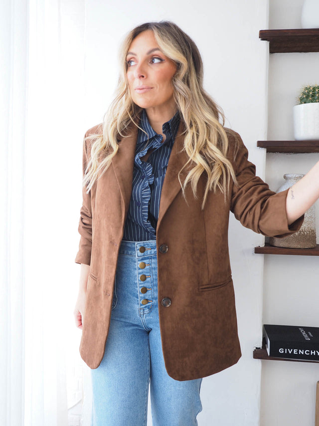 Suede Effect Blazer