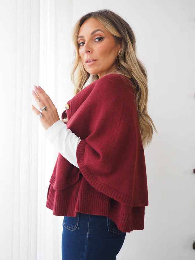 Knitted Jacket with Flap