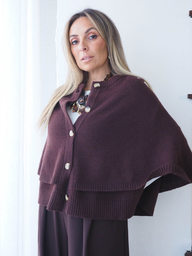 Knitted Jacket with Flap